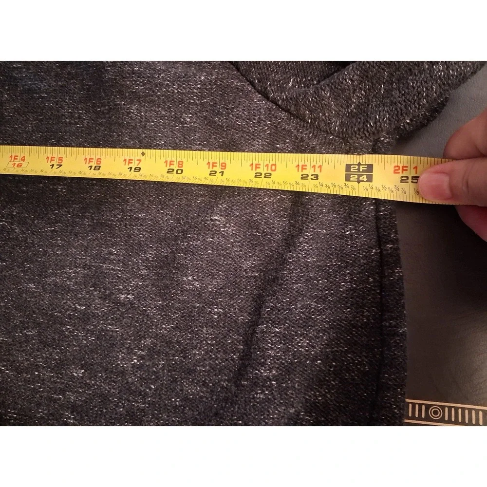 Carbon2Cobalt Mens XL Gray Marled Cotton Button Front Mock Neck Cardigan Sweater